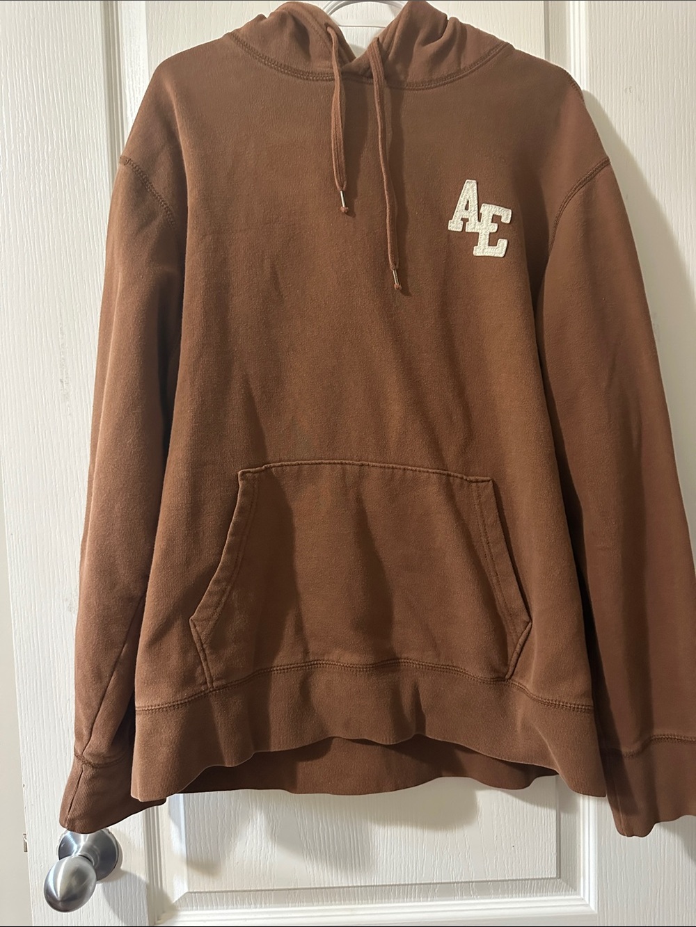 American Eagle Outfitters Brown Hoodie with AE Patch